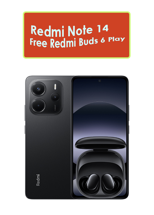 Xiaomi Redmi Note 14 4G (Midnight Black 256GB + 8GB)